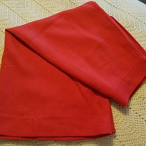 Vintage Red A line skirt Linen